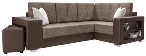 Sarok ülőgarnitúra Lush (barna + sötétbarna) (J). 1062064