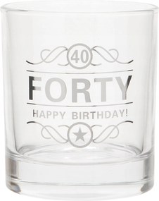 Whiskys pohár 40. születésnapra Maturi 350 ml ajándékdoboz