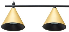 Csillár zsinóron CONE 4xGU10/10W/230V arany/fekete