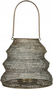 Lampion Stílus Loft fém arany 23cm magas