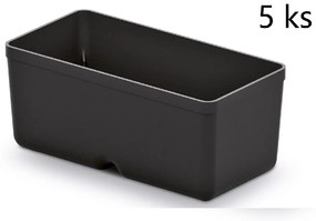 Kistenberg 5 darabos műanyag szerszámos doboz készlet UNITE BOX 110x55x132 fekete