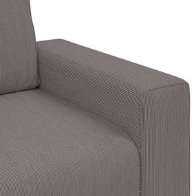 világosszürke kordbársony szövet kanapéfotel 60 cm