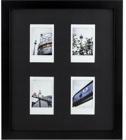 Fényképkeret 4 db Instax Mini fényképhez, fekete