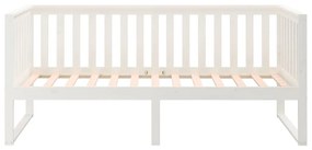 kanapéágy ágy matrac fehér 100x200 cm tömör fa fenyőfa