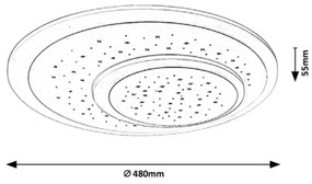 Rabalux - LED Dimmelhető mennyezeti lámpatest LED/47W/230V 3000-6000K + TÁVIRÁNYÍTÓ