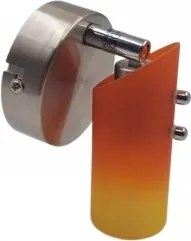 Forgatható Narancssárga Falikar 40W, Üveg Acél, G9 Briloner