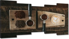 Vászonkép 150x80 Kávé ínyenceknek Bronz