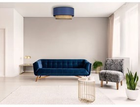 Duolla - Mennyezeti lámpa BOHO 1xE27/15W/230V átm. 45 cm kék/rattan