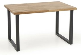 Asztal Houston 945Fekete, Tölgy, 76x85x140cm, Fa, Fém