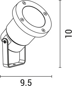 Kültéri lámpa 1xGU10/5W/230V IP65 szürke