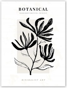 Boho botanikus virág Poszter A2 59,4x42cm #T43