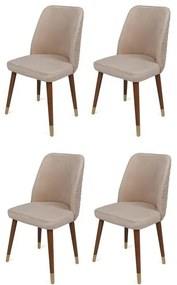 Hugo Cream and Walnut étkezőszék szett, 4 db