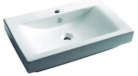 Bathco 0023 - MANCHESTER beépíthető mosdó 70x45 cm, porcelán, fehér