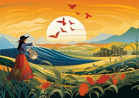 Poszter 84x59,5cm A vidéki élet egyszerűsége