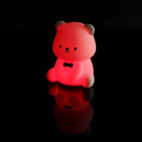 Globo 2870 - TEDDY LED RGBW, fényerőszabályozható, újratölthető gyerek éjjeli lámpa, 1 W LED, 5 V, 1200 mAh, mackó alakú