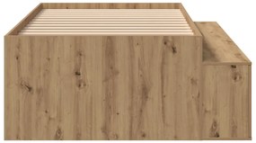 tároló ágykeret kézműves tölgy 90x200 cm