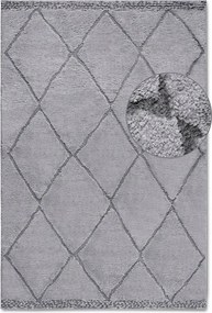 Nappali szőnyeg 160x235cm,szürke színű plüss sörték,kivágott puha