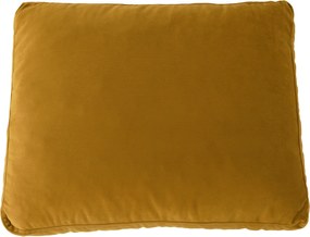 Teljesen kárpitozott heverő, mustár színű szövet, LUANA