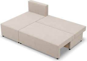 Nobu sarokkanapé, bársony, univerzális oldal, bézs