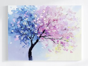 Vászonkép Canvas Természet Kert Fa Virágok Tavasz 80x60