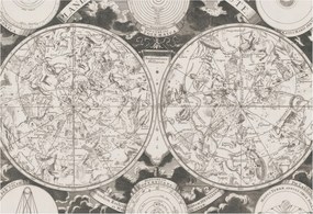 Flizelin tapéta Divatos 3D fali ragasztóval Csillag térkép 152x104 ragasztó