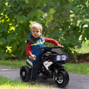 HOMCOM Elektromos Motor gyerekeknek 3 éves kortól – 6V Akkumulátoros Motor Fényekkel, Muzsikával, Hanggal és Széles Kerekekkel – 3 km/h Sebességgel Fe