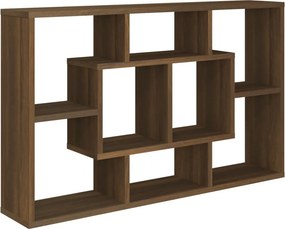 vidaXL barna tölgy színű szerelt fa fali polc 85x16x52,5 cm