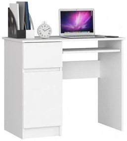 Piksel íróasztal (fehér, bal oldali kivitel)