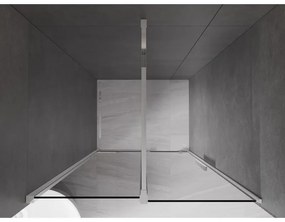 Mexen Velar, tolózuhanyajtó nyitáshoz 120 cm, 8 mm szürke üveg, króm, 871-120-000-41-01