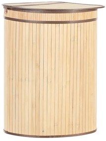 Világos fa bambuszkosár 42 x 30 cm BADULLA Beliani