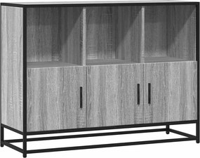 vidaXL szürke sonoma színű szerelt fa tálalószekrény 100x35x76 cm