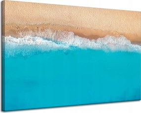 Vászonkép Tengerpart Víz Hullámok Kék 120x80 cm Ideális ajándék