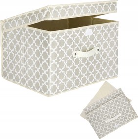 Rendszerező Textil Tároló Doboz Kosár Zárható Fedéllel XL