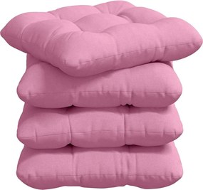 vidaXL Ülőpárnák 4 pcs Rózsaszín 40 x 40 x 12 cm szövet