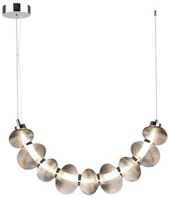 LED csillár kábelen BOLLA LED/36W/230V fényes króm/füstszürke