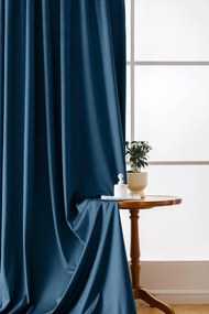 Petrolkék sötételő függöny VELVET 140x270 cm Felfüggesztés: Hullámos sínszalag