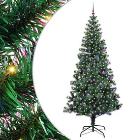 vidaXL Mesterséges, előre világított karácsonyi fa Zöld 240 cm