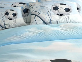 3D pamut ágynemű FOOTBALL ZONE, kék Ágyneműhuzat mérete: 70 x 90 cm | 140 x 200 cm