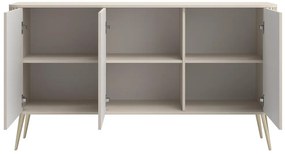 Szekrény Oglio O4  (szürkés bézs + arany). 1100658