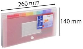 Harmonikamappa, 260x140 mm, PP, 7 rekeszes, EXACOMPTA (EX55398E)