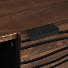 dohányzóasztal 80 x 50 x 40 cm - tömör mangófából és MDF-ből