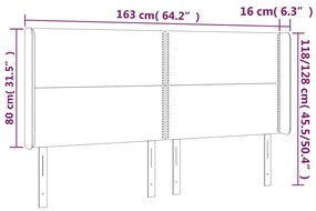 fehér műbőr LED-es fejtámla 163x16x118/128 cm