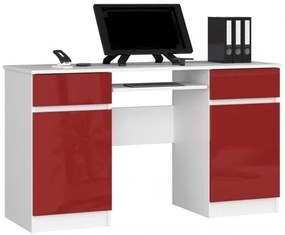 A5 Számítógép asztal (fehér/fényes piros)
