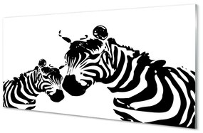 Üvegképek festett zebra 100x50 cm 2 fogas