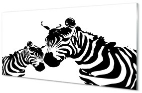 Üvegképek festett zebra 100x50 cm