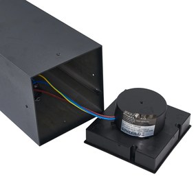 Modern fekete kültéri állólámpa 80 cm-es aljzattal IP44 - Charlois