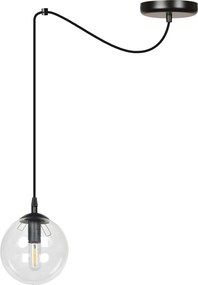 EMIBIG 936-1 GIGI Modern Függesztett Lámpa Fekete, Átlátszó E14/T26 IP20
