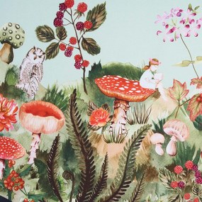FUNGHI & FLOWERS pamut asztalterítő 300x160cm