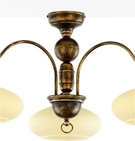 BRILAGI - Felületre szerelhető csillár MOLLERO 3xE27/15W/230V Ø 84 cm bronz/patina