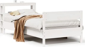 vidaXL fehér tömör fenyőfa ágy matrac nélkül 75 x 190 cm